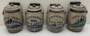 Misc. Minnesota Fall Fest Pottery Jugs With Lids