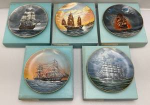 1980s Royal Cornwall Legendary Ships Of The Seas Collectors Plates (VERY COOL)