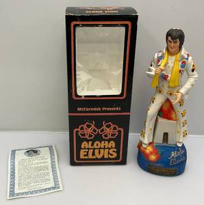 Vintage McCormick Collectible Aloha ELVIS Decanter In Original Box (EMPTY)
