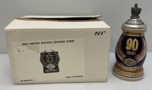 1992 Harley-Davidson Inc. 90Th Anniversary Handpainted Limited Edition Stein 1052000 In Original Box