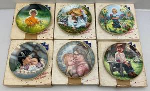 Misc. Collectible Knowles Children Adorned Plates Set Of (6) All In Original Boxes