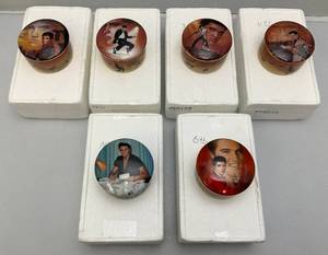 Set Of Six Ardleigh-Elliott ELVIS Porcelain Music Boxes