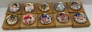 Misc. Hamilton Collection Famous Baseball Players Collector Plates Including Mickey Mantle & More