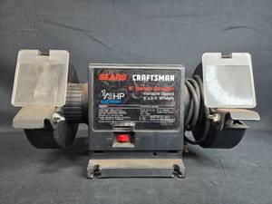 lot 4 image: Sears Craftsman 6 Bench Grinder - 13 HP, Variable Speed
