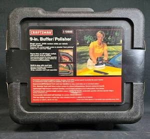 lot 10 image: Craftsman 9-Inch BufferPolisher with Accessories and Carrying Case - NIB and Unopened