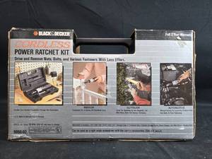 lot 23 image: Black & Decker Cordless Power Ratchet Kit Model 9050-02 - New in MFG PKG