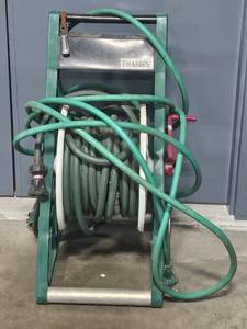 lot 103 image: Franks Garden Hose Reel with 100 Feet of Hose