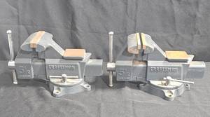 lot 117 image: Pair of Craftsman 5 12-Inch Bench Vises