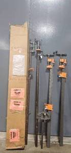lot 118 image: Set of 3 Jorgensen Clamps with Steel Bars
