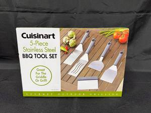 lot 203 image: Cuisinart 5-Piece Stainless Steel BBQ Tool Set
