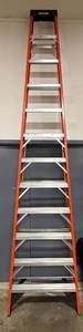 lot 126 image: Werner 12 ft Non-Conductive Fiberglass Ladder with 300 lbs Load Capacity