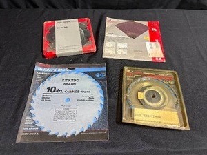 lot 142 image: Mixed Set of 4 Circular Saw Blades and Dado Set Tools
