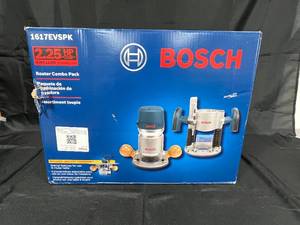 lot 226 image: Bosch 2.25 HP Router Combo Pack Model 1617EVSPK