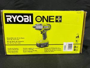 lot 234 image: RYOBI ONE 18V 12 Impact Wrench Kit PCL265K1