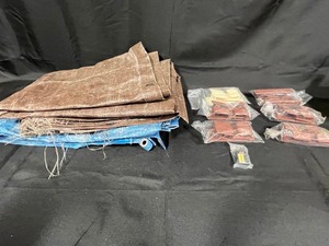 lot 236 image: Lot of Tarps and Assorted Accessories Including Locks and Clips