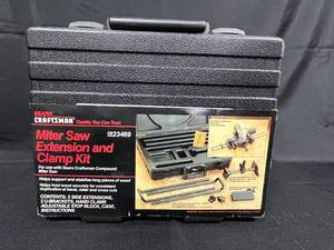 lot 239 image: Craftsman Miter Saw Extension and Clamp Kit - Model 0923469