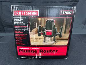 lot 249 image: Craftsman 1.5 HP Plunge Router with Variable Speed Control