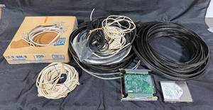 lot 292 image: Lot of Electrical Wiring and Cables including NM-B and Circuit Board Components