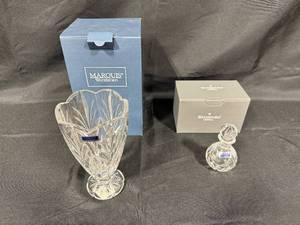 lot 194 image: Set of 2 Marquis by Waterford Crystal Items - Vase & Perfume Bottle