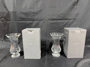 lot 196 image: Set of 2 Waterford Crystal 9 Presage Vases with Original Boxes