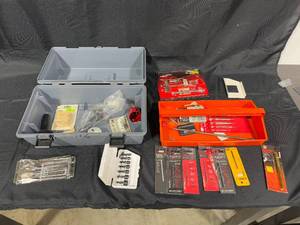 lot 89 image: Mixed Tool Accessory Kit with Storage Boxes - Craftsman and Flambeau