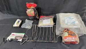 lot 290 image: Assorted Barbecue Cooking Accessories including Charcoal and Grill Rack