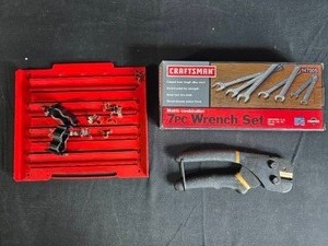 lot 44 image: Craftsman 7 Piece Metric Wrench Set with Additional Crimping Tool