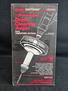 lot 46 image: Sears Craftsman Pulse Auger Drain Clearing Tool with Vibrating Action