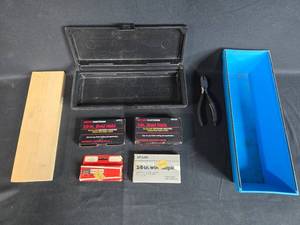 lot 47 image: Tool Lot SIW Brad Nails, Staple Pack, Pliers and Storage Box