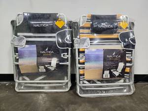 lot 59 image: Set of 2 Nautica Beach Chairs with Adjustable Features