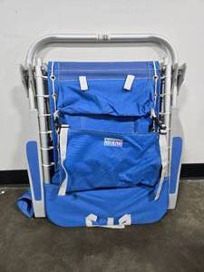 lot 60 image: RIO Adventure Blue Folding Beach Chair with Side Pocket
