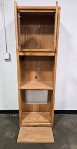 lot 62 image: Wooden Display Cabinet with Glass Doors - 72 H x 23 W x 12 D