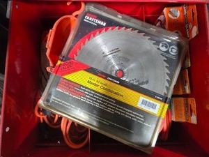 lot 68 image: Craftsman 10-Inch Table Saw Blades with Accessories and Power Cords