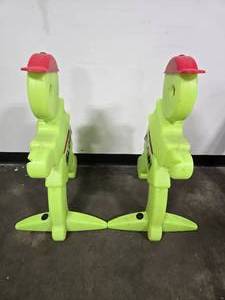 lot 72 image: Set of 2 Safety Cones with SLOW Sign and Red Hats