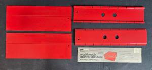 lot 74 image: Craftsman Workbench Drawer Dividers Set - 4 Dividers, 2 Brackets