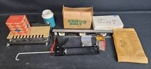 lot 79 image: Assorted Tool and Hardware Lot with Brison Staples, Level, and Accessories