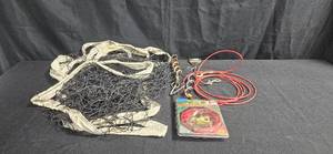 lot 151 image: Set of Dog Tie Out Cable and Heavy Duty Dog Leash Netting