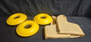 lot 157 image: Set of 3 Cordpro Storage Reels & Adult Life Jacket