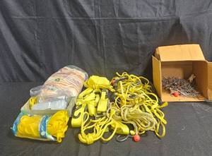 lot 166 image: Lot of Assorted Ropes, Straps, and Hardware Accessories