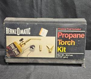 lot 178 image: Bernzomatic Propane Torch Kit with Solid Brass Accessories