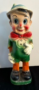 lot 104 image: Vintage Chalk Ware Pinocchio Sculpture