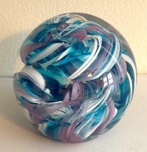 lot 136 image: Handblown Art Glass Paperweight Signed Marg