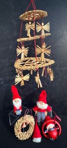 lot 90A image: Vintage Scandinavian Christmas Decorations