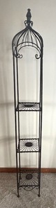 lot 189 image: Three Tiered Decorative Metal Shelf