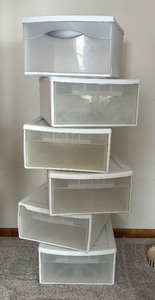 lot 192 image: Six Storage Drawer Boxes