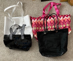 lot 200 image: Four Tote Bags by Chicos, Clinique, Nordstrom and More