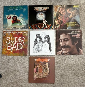 lot 202 image: Record Albums by Aerosmith, Jim Croce, Cat Stevens and More