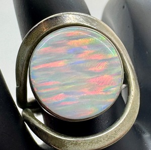 lot 59J image: Fire Pink Opal Ring