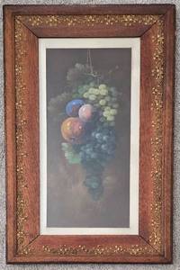 lot 166 image: Lovely Wood & Brass Framed Still Life