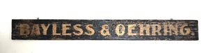 lot 290 image: Large Wooden Vintage Bayless & Oehring Advertising Sign